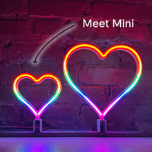 Load image into Gallery viewer, MINI Our Glowing Heart Signature Rainbow Heart

