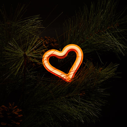 Ornament Neon Heart - Orange