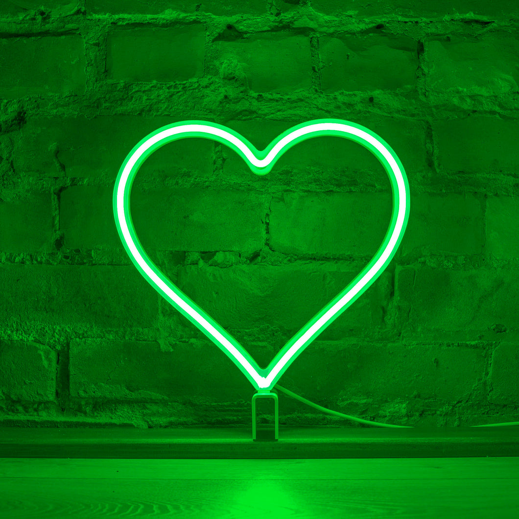 Neon Hero Heart - Green