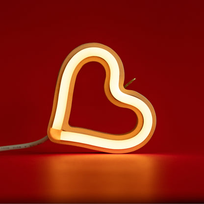 Ornament Neon Heart - Warm White