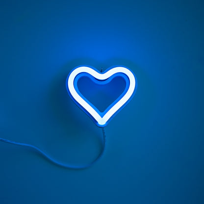Ornament Neon Heart - Cyan