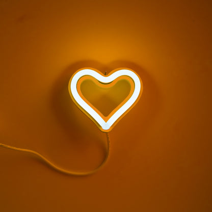 Ornament Neon Heart - Orange