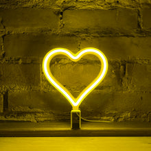 Load image into Gallery viewer, Mini Neon Heart - Yellow
