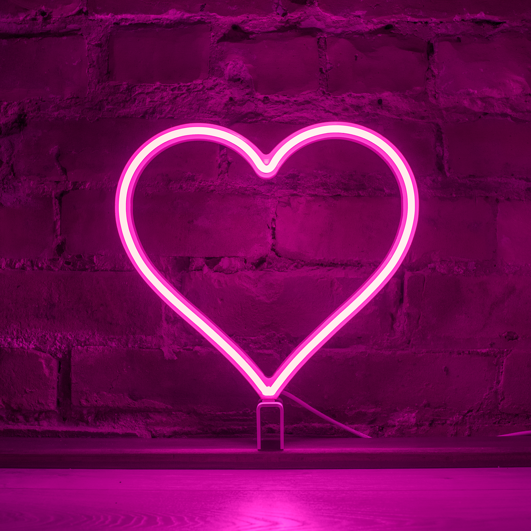 Neon Hero Heart - Pink