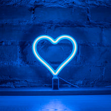 Load image into Gallery viewer, Mini Neon Heart - Cyan
