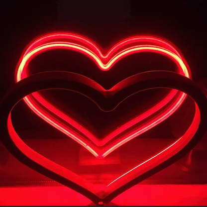Red Neon Heart - Light Up Live