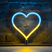 Load image into Gallery viewer, Neon Heart - Love Ukraine

